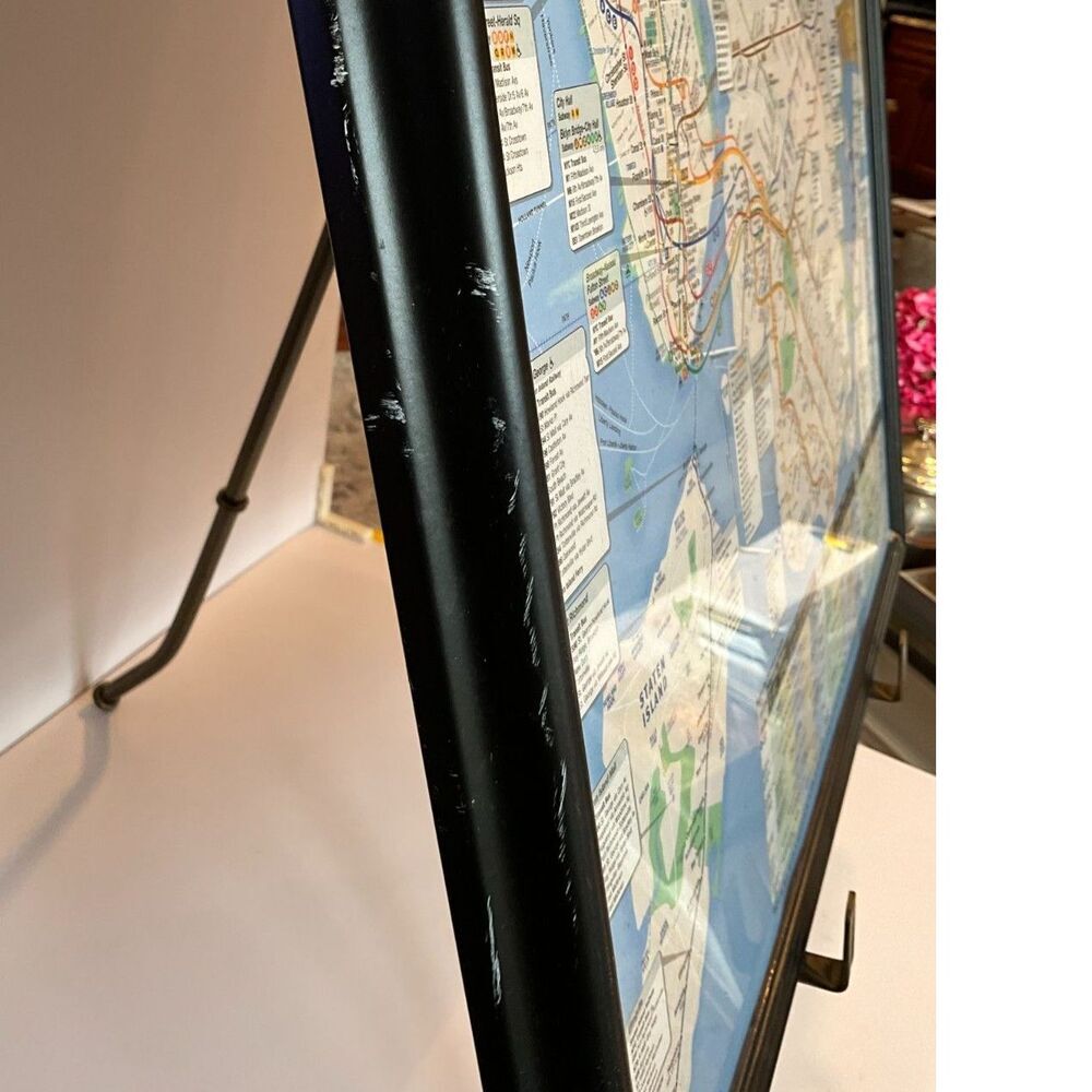 New York City MTA Subway map framed decorator piece must see - Picture 6 of 13